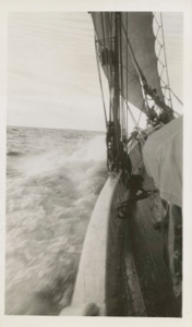 Image of Thebaud leaving Labrador, heading for Baffin Island